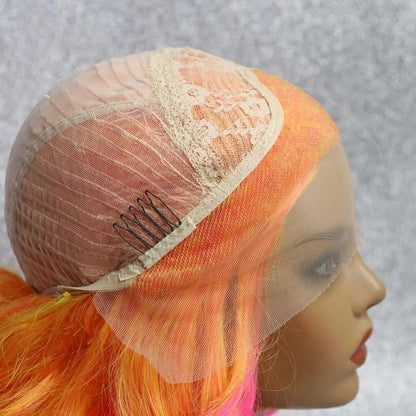 Sherbert Orange Pink Ombre Wig
