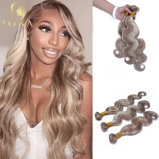 Lace Front Honey Highlighted Bundles