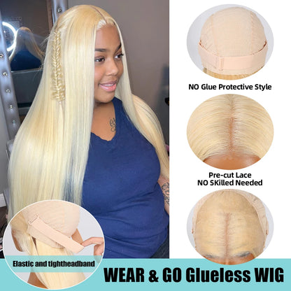 HD Blonde Straight Lace Front