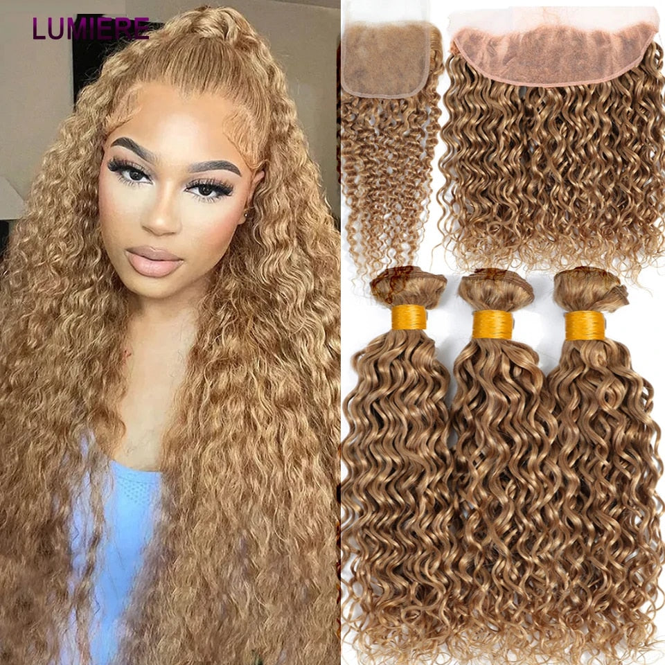 Lace Front Honey Wavy Closure