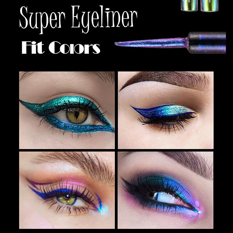 Chameleons Eyeliner Liquid Pearl Gloss Shiny Metallic Eyeshadow Liner Multi Chrome Color Aurora Eye Makeup Glitter Pigment