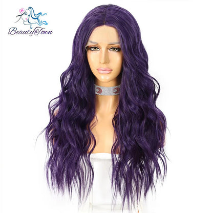 Gothic Mermaid Dark Purple Wavy Wig