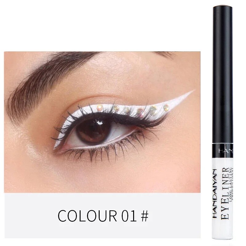 Matte Neon Liquid Eyeliner Pen 12 Colors Waterproof Fast Drying Lasting Blue White Pink Smooth Eyliner Pencil Makeup Cosmetics