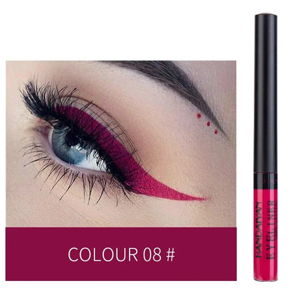 Matte Neon Liquid Eyeliner Pen 12 Colors Waterproof Fast Drying Lasting Blue White Pink Smooth Eyliner Pencil Makeup Cosmetics