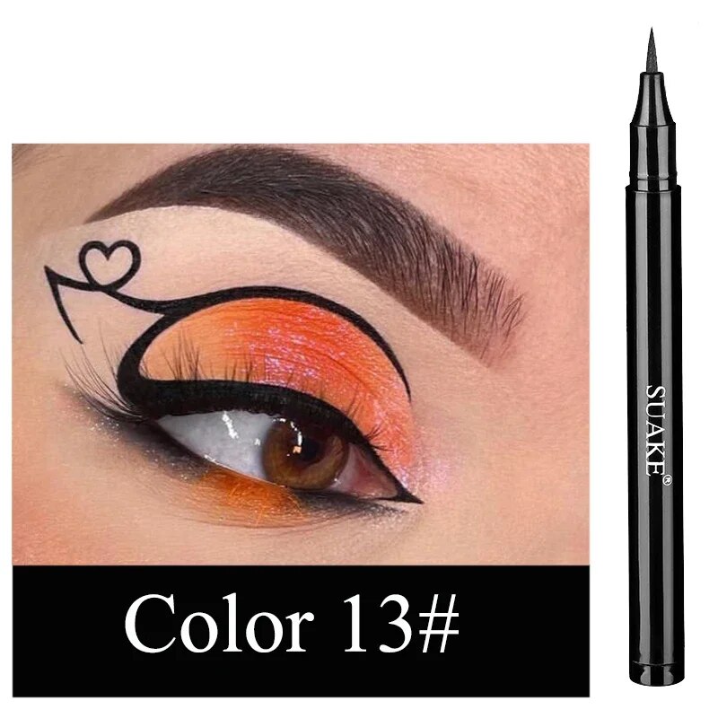 Matte Neon Liquid Eyeliner Pen 12 Colors Waterproof Fast Drying Lasting Blue White Pink Smooth Eyliner Pencil Makeup Cosmetics