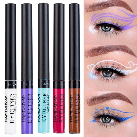 Matte Neon Liquid Eyeliner Pen 12 Colors Waterproof Fast Drying Lasting Blue White Pink Smooth Eyliner Pencil Makeup Cosmetics