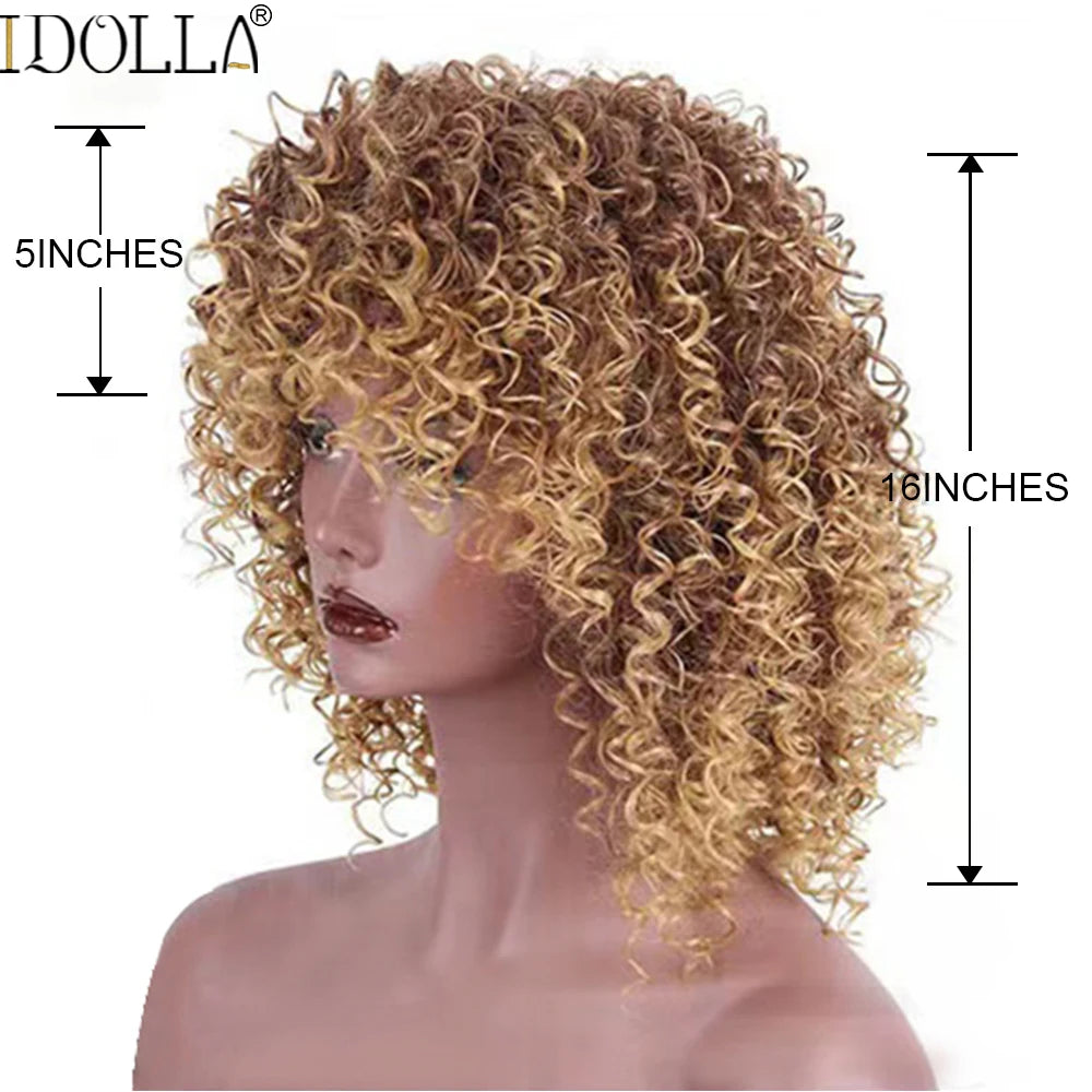 Golden Short Curly Blonde