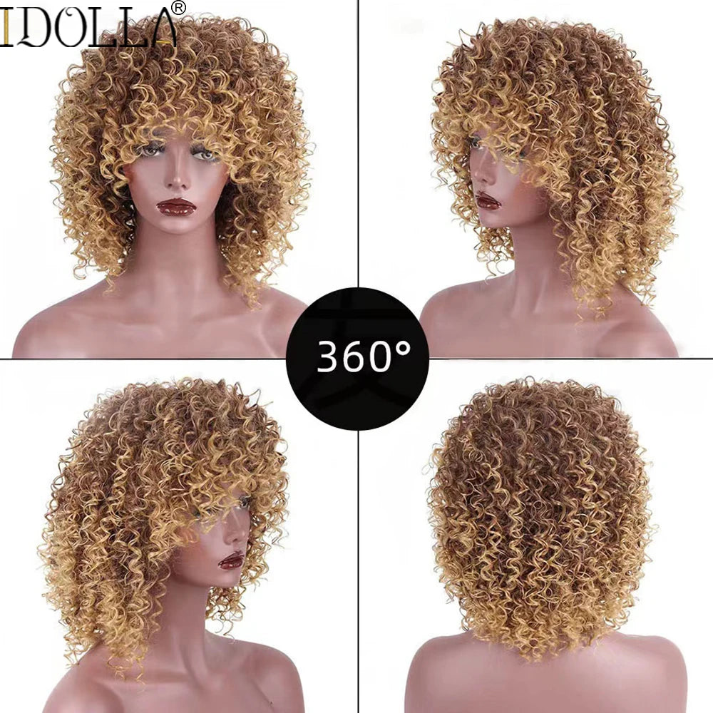 Golden Short Curly Blonde